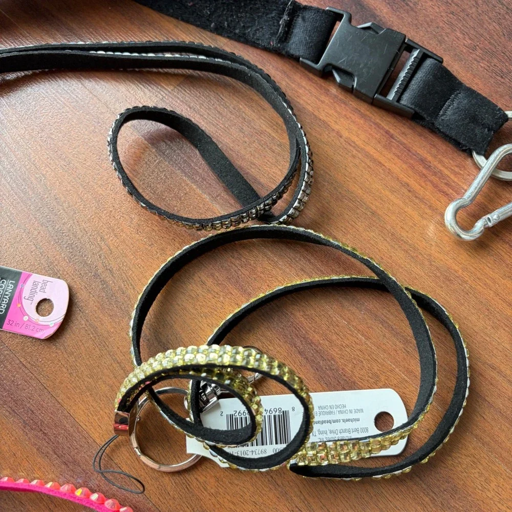 Sparkly Rhinestone‎ Lanyard Neck Strap Keychain Holder Bundle 3pk